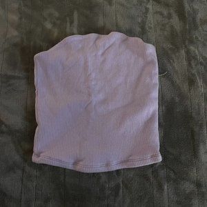 Lilac rib-knit tube top